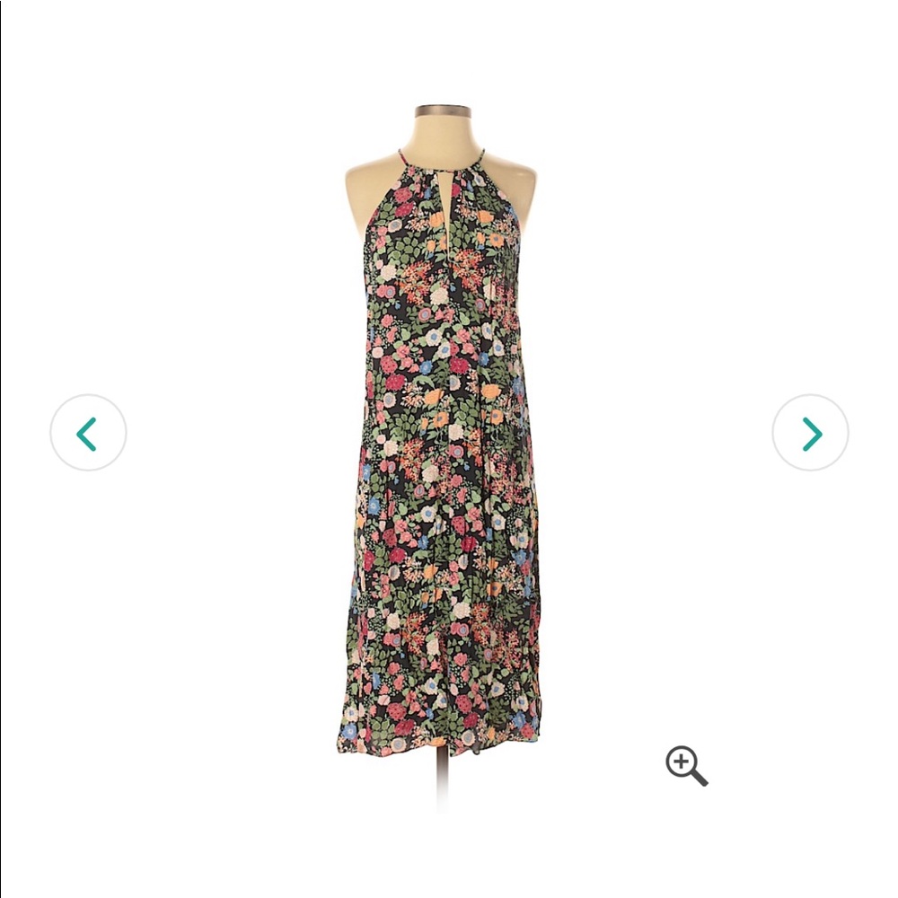 Zara floral print midi dress size small
